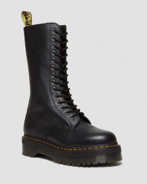 Women's Dr Martens 1B99 Pisa Leather Mid Calf Lace Up Boots Black | Australia_Dr57311