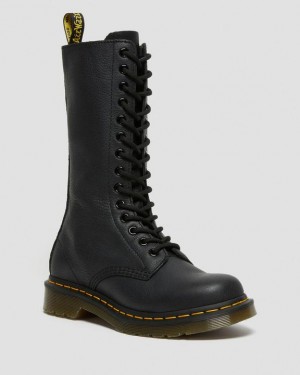 Women's Dr Martens 1B99 Virginia Leather Mid Calf Boots Black | Australia_Dr19823