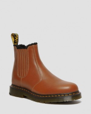 Women's Dr Martens 2976 DM's Wintergrip Leather Chelsea Boots Brown | Australia_Dr55792