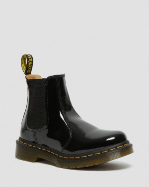 Women's Dr Martens 2976 Women's Patent Leather Chelsea Boots Black | Australia_Dr10426