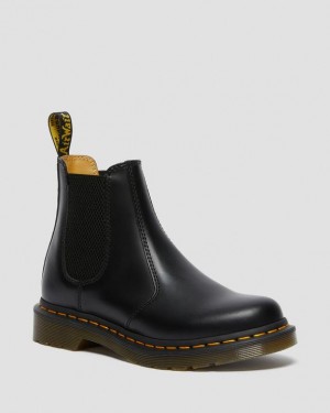 Women's Dr Martens 2976 Women's Smooth Leather Chelsea Boots Black | Australia_Dr20534