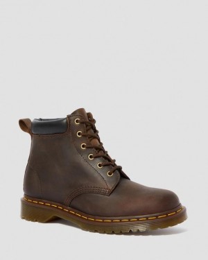 Women's Dr Martens 939 Ben Boot Crazy Horse Leather Lace Up Boots Brown | Australia_Dr79407