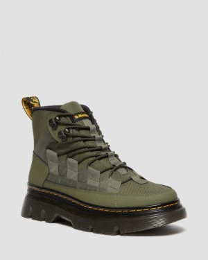 Women's Dr Martens Boury Leather Casual Boots Khaki Green | Australia_Dr82348