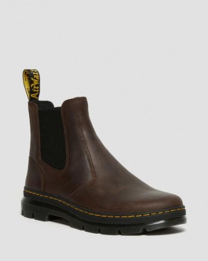 Women's Dr Martens Embury Crazy Horse Leather Casual Boots Brown | Australia_Dr57035