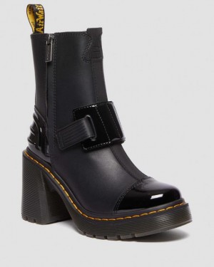 Women's Dr Martens Gaya Alternative Leather Heeled Chelsea Boots Black | Australia_Dr80515