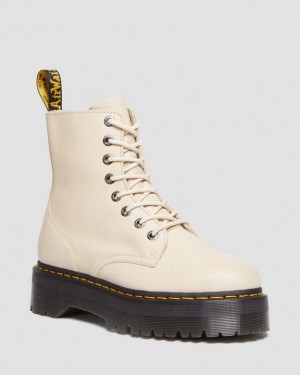 Women's Dr Martens Jadon III Boot Pisa Leather Platforms Boots Beige | Australia_Dr30683