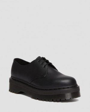 Women's Dr Martens Vegan 1461 Mono Felix Platform Shoes Black | Australia_Dr14819