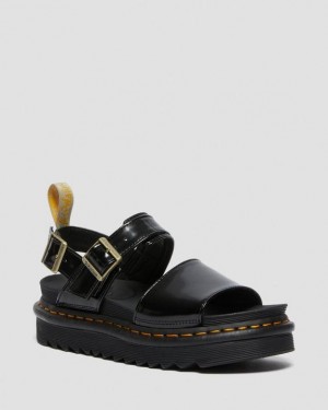 Women's Dr Martens Vegan Voss Strap Sandals Black | Australia_Dr43848