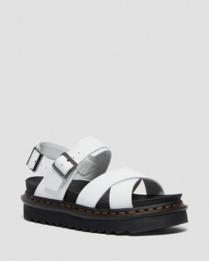 Women's Dr Martens Voss II Women's Leather Strap Sandals White | Australia_Dr22025