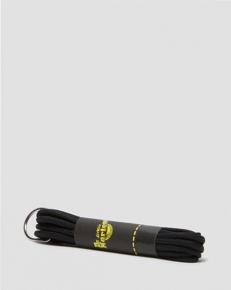 Accessories Dr Martens 47 Inch Round (6-7 Eye) Laces Black | Australia_Dr30196