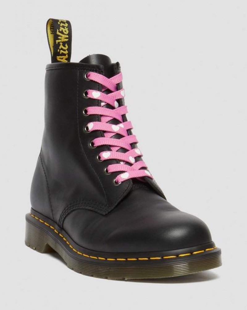 Accessories Dr Martens 55 Inch Heart Flat (8-10 Eye) Laces Pink | Australia_Dr95105