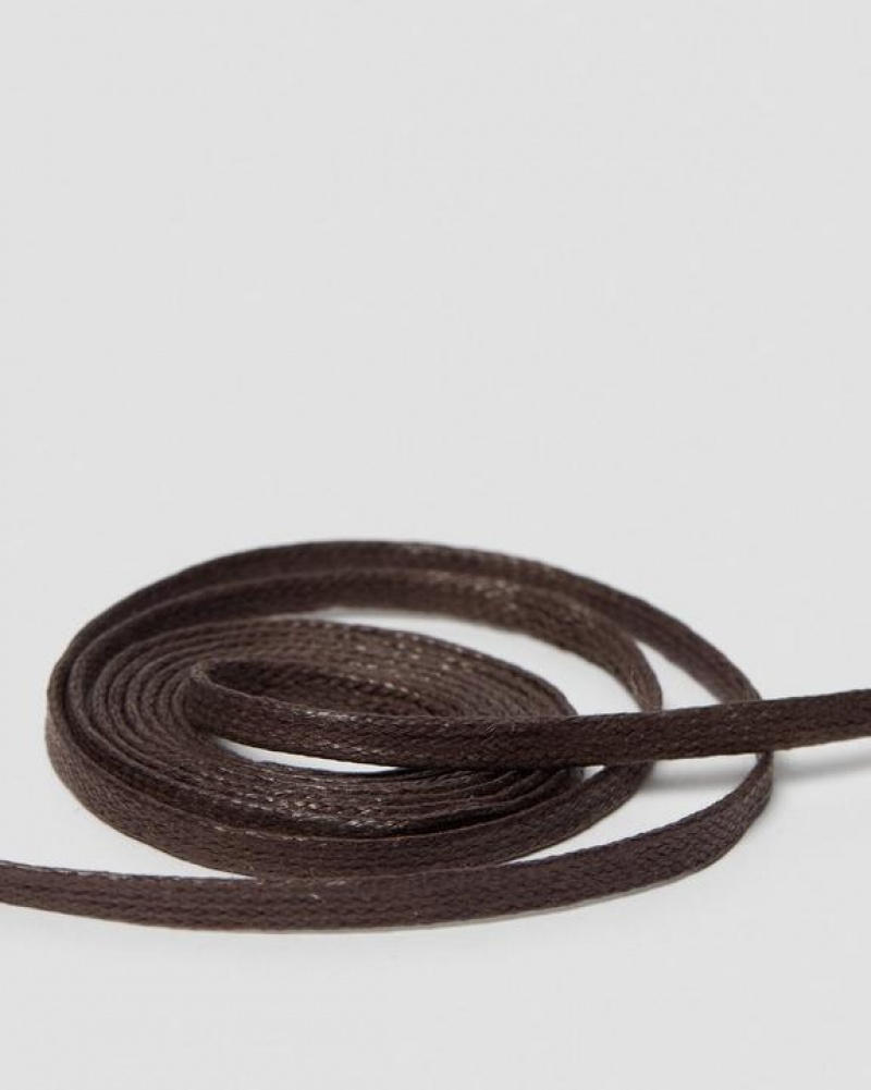 Accessories Dr Martens 55 Inch Waxed Flat (8-10 Eye) Laces Brown | Australia_Dr43323