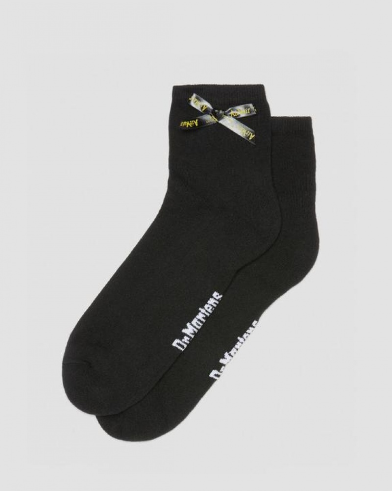 Accessories Dr Martens Ankle Bow Organic Cotton Blend Size,S/M,M/L~US WOMEN,5 - 10,11 - 16~US MEN,4 - 9,10 - 15~UK,3 - Black | Australia_Dr54543