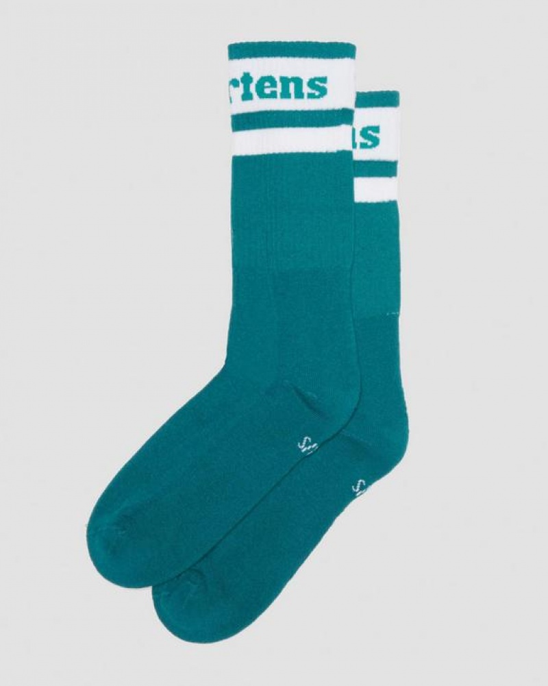 Accessories Dr Martens Athletic Logo Organic Cotton Blend Size,S/M,M/L~US WOMEN,5 - 10,11 - 16~US MEN,4 - 9,10 - 15~UK,3 - Turquoise Green | Australia_Dr42667