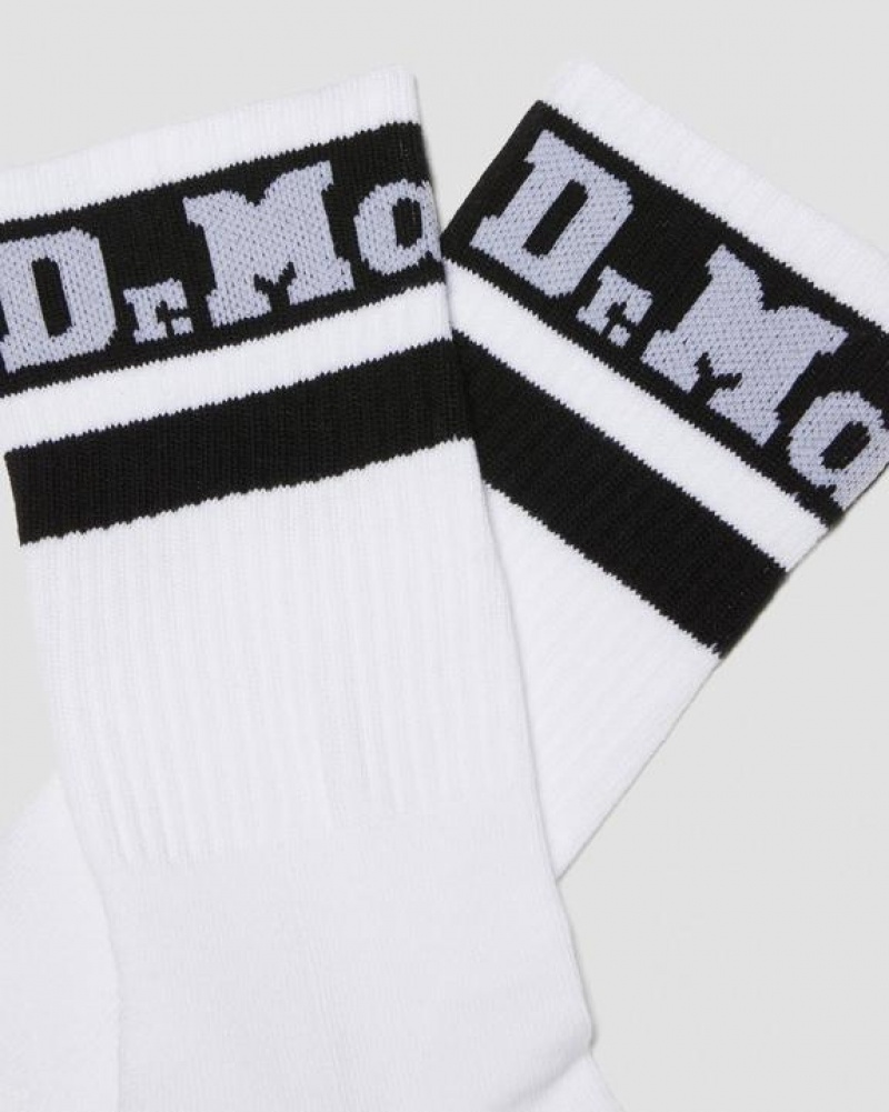 Accessories Dr Martens Athletic Logo Organic Cotton Blend Size,S/M,M/L~US WOMEN,5 - 10,11 - 16~US MEN,4 - 9,10 - 15~UK,3 - White / Black | Australia_Dr52975