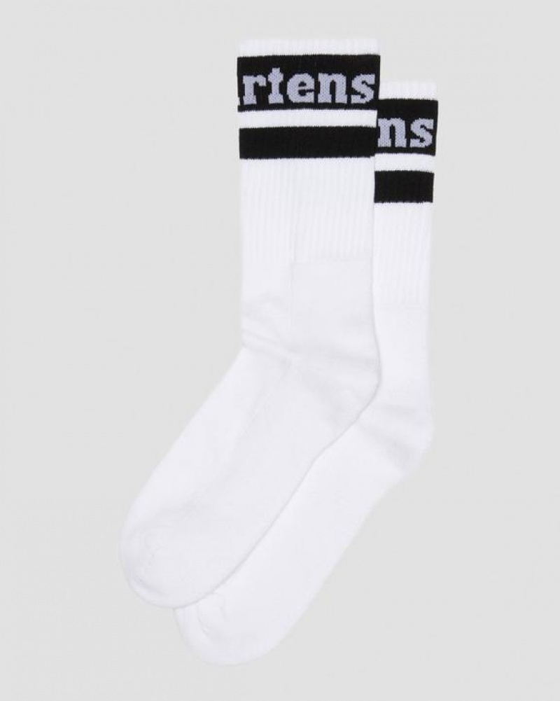 Accessories Dr Martens Athletic Logo Organic Cotton Blend Size,S/M,M/L~US WOMEN,5 - 10,11 - 16~US MEN,4 - 9,10 - 15~UK,3 - White / Black | Australia_Dr52975