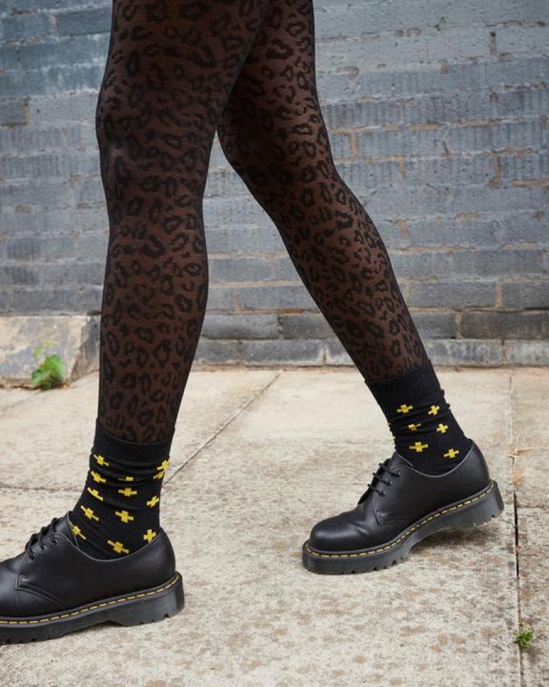 Accessories Dr Martens Docs Cross Logo Organic Cotton Blend Size,S/M,M/L~US WOMEN,5 - 10,11 - 16~US MEN,4 - 9,10 - 15~UK,3 - Black / Yellow | Australia_Dr70465