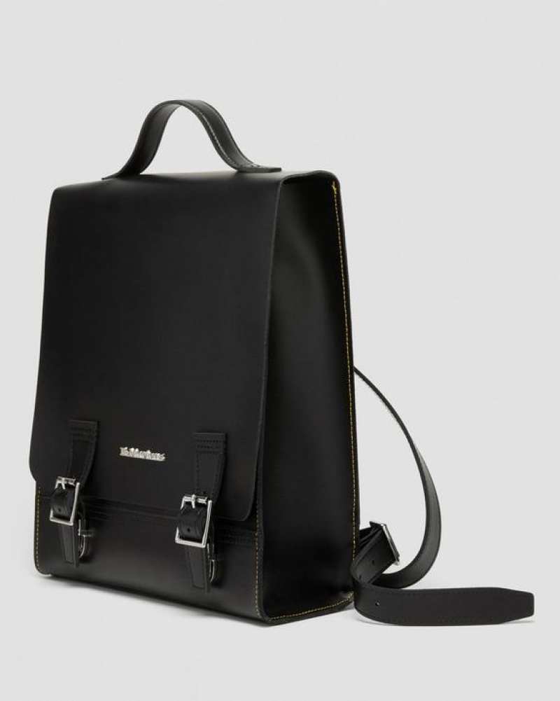 Accessories Dr Martens Leather Box Backpack Bags Black | Australia_Dr49213