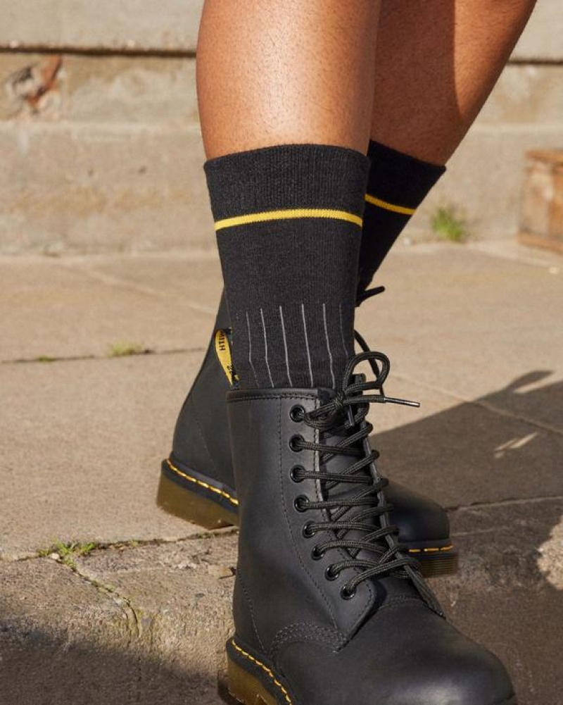 Accessories Dr Martens Lightweight Organic Cotton Blend Size,S/M,M/L~US WOMEN,5 - 10,11 - 16~US MEN,4 - 9,10 - 15~UK,3 - Black | Australia_Dr53510