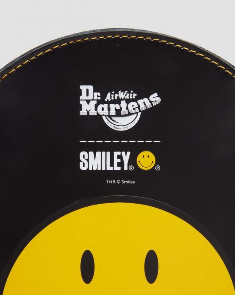 Accessories Dr Martens Smiley® Round 7 Inch Crossbody Bags Black | Australia_Dr48694