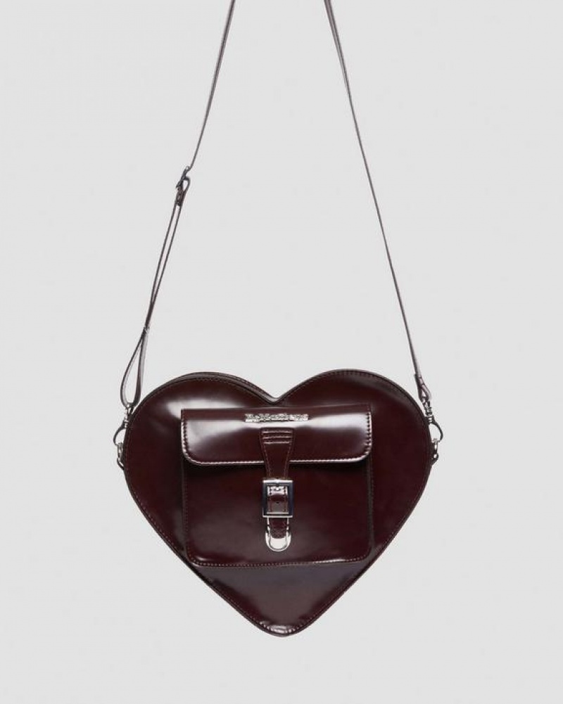 Accessories Dr Martens Vegan Heart Shaped Backpack Bags Pink Red | Australia_Dr69652