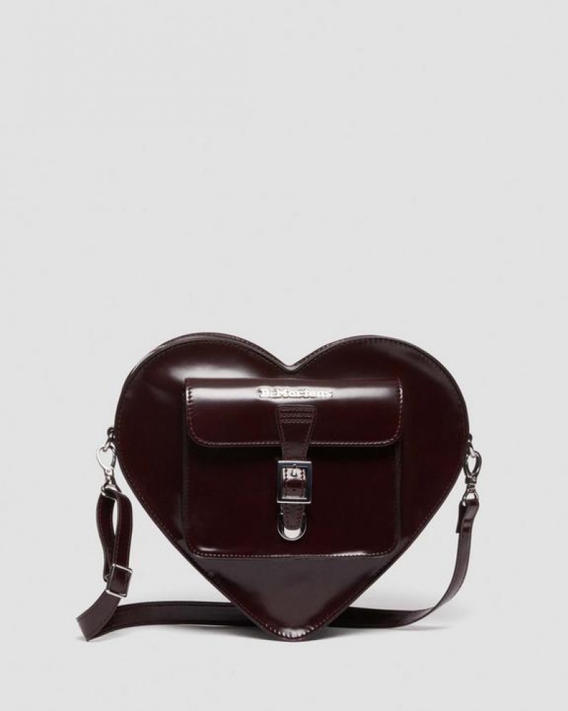 Accessories Dr Martens Vegan Heart Shaped Backpack Bags Pink Red | Australia_Dr69652