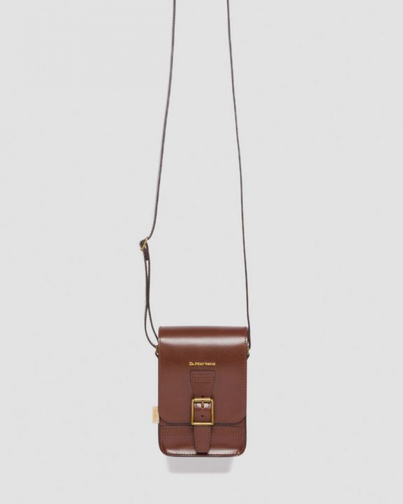 Accessories Dr Martens Vegan Norfolk Vertical Crossbody Bags Brown | Australia_Dr92770