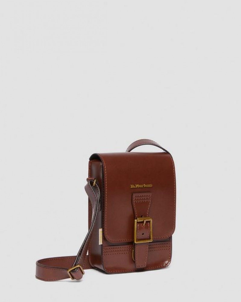 Accessories Dr Martens Vegan Norfolk Vertical Crossbody Bags Brown | Australia_Dr92770