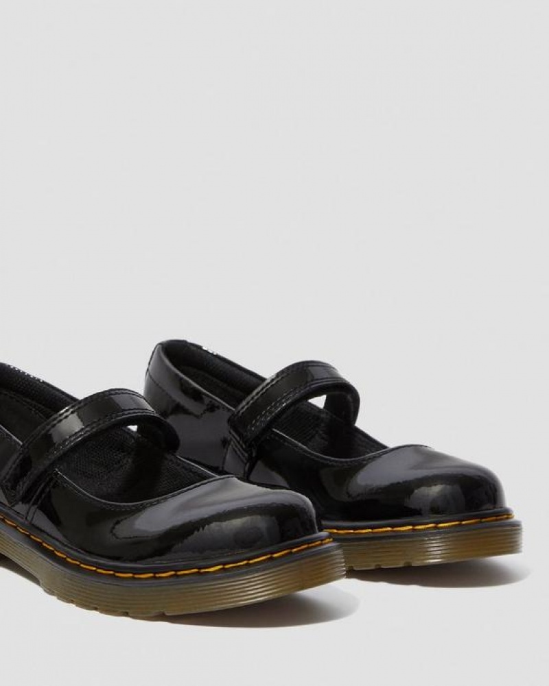 Kids' Dr Martens Junior Maccy Patent Leather Mary Jane Shoes Black | Australia_Dr62547