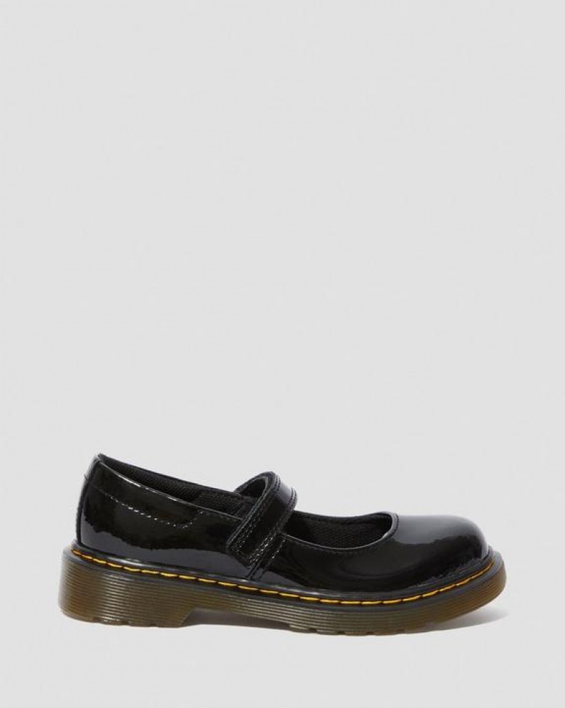 Kids' Dr Martens Junior Maccy Patent Leather Mary Jane Shoes Black | Australia_Dr62547