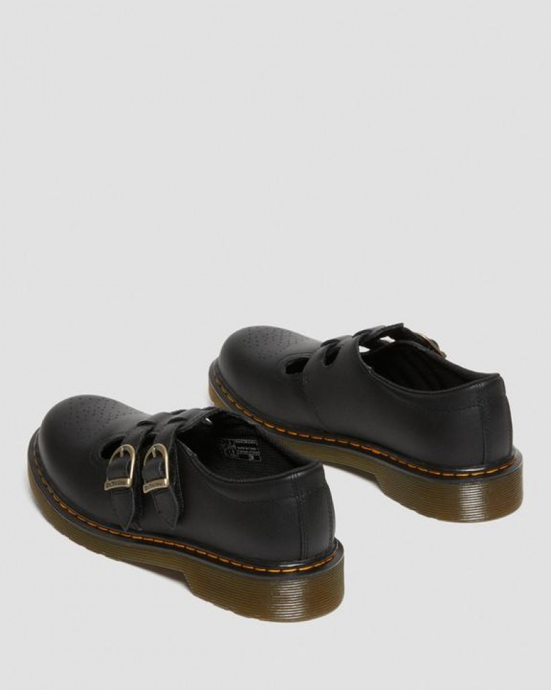 Kids' Dr Martens Youth 8065 Softy T Leather Mary Jane Shoes Black | Australia_Dr33996