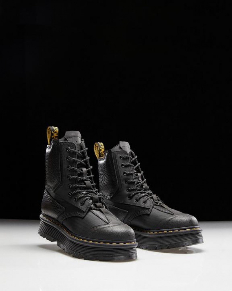 Men's Dr Martens 1460 Beta Zebzag Platform Boots Black | Australia_Dr65081