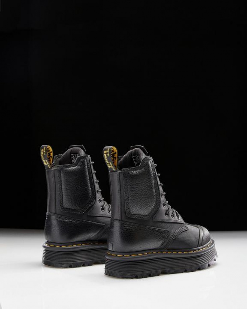 Men's Dr Martens 1460 Beta Zebzag Platform Boots Black | Australia_Dr65081