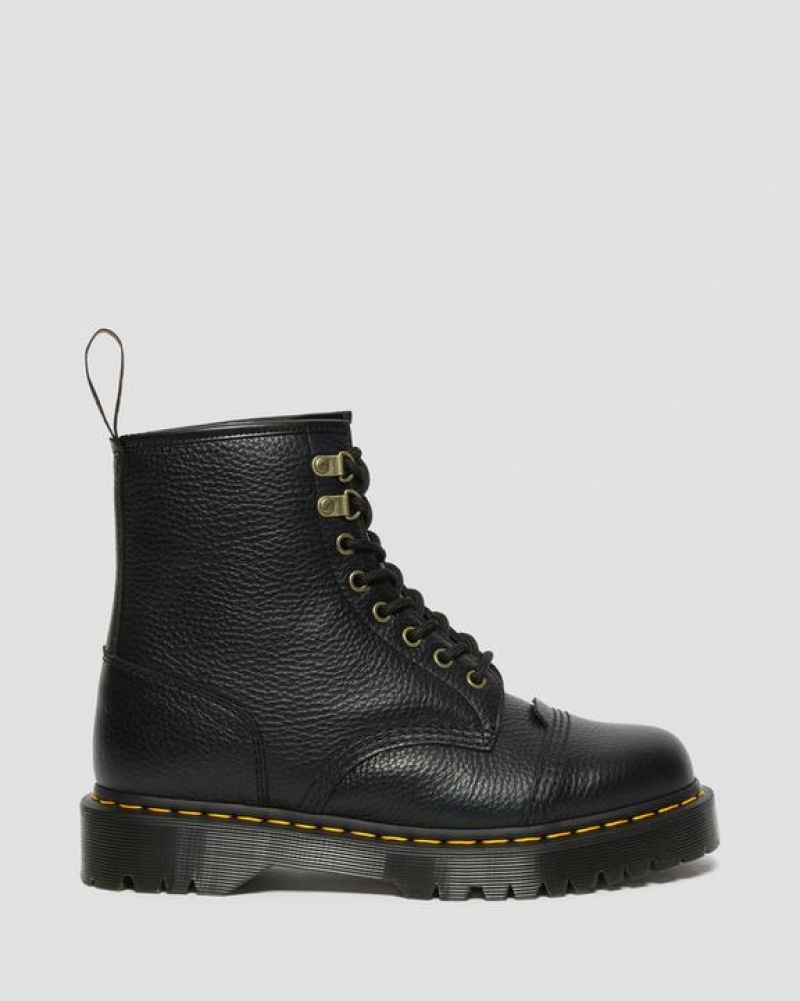 Men's Dr Martens 1460 Bex Fleece-Lined Leather Lace Up Boots Black | Australia_Dr90650