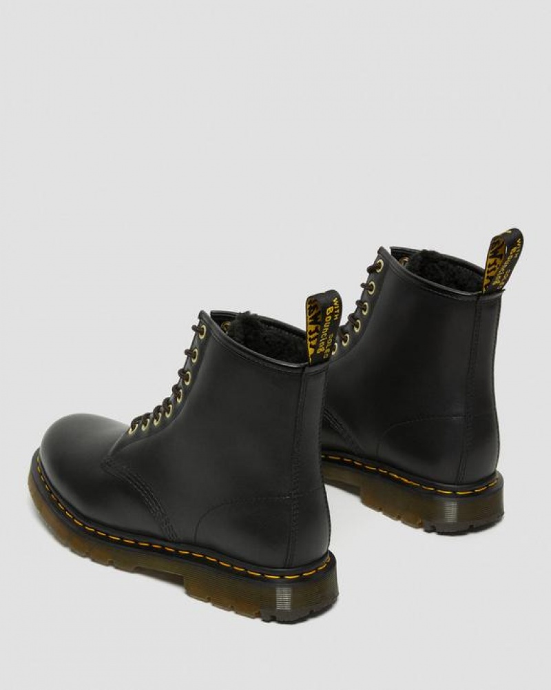 Men's Dr Martens 1460 DM's Wintergrip Leather Lace Up Boots Black | Australia_Dr69796