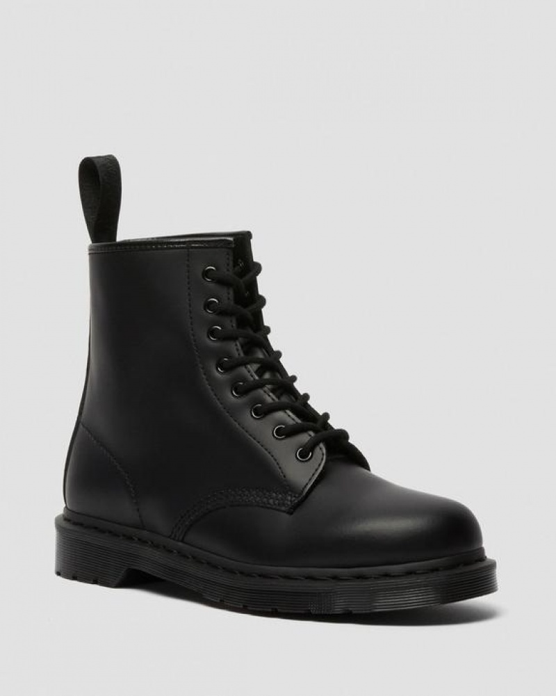 Men\'s Dr Martens 1460 Mono Smooth Leather Lace Up Boots Black | Australia_Dr48297