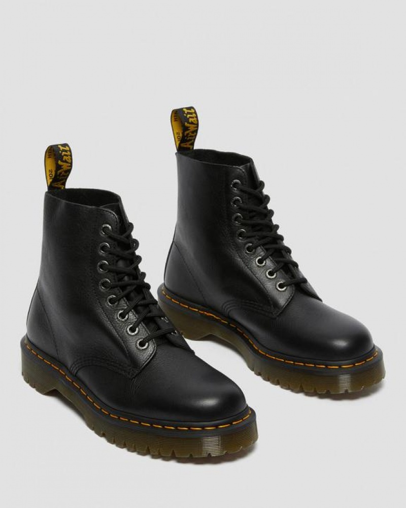 Men's Dr Martens 1460 Pascal Bex Pisa Leather Lace Up Boots Black | Australia_Dr89438