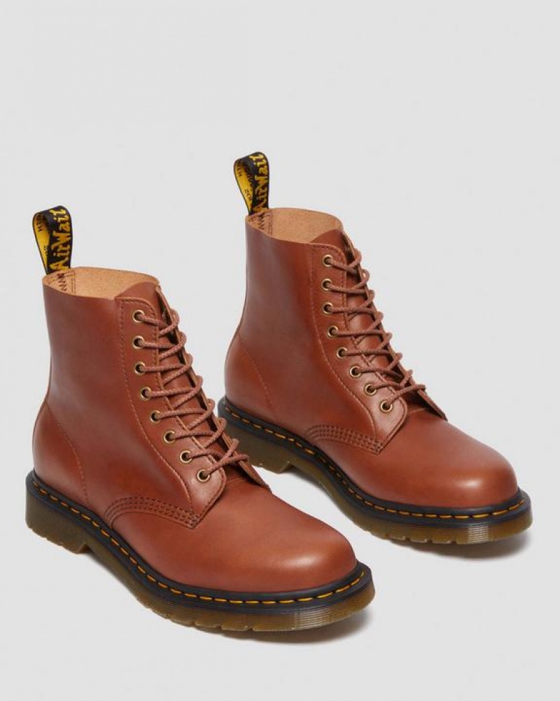 Men's Dr Martens 1460 Pascal Carrara Leather Lace Up Boots Brown | Australia_Dr67193