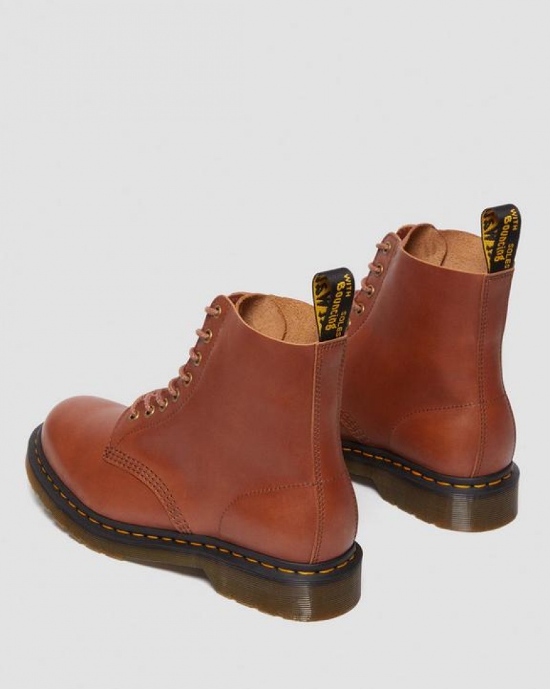 Men's Dr Martens 1460 Pascal Carrara Leather Lace Up Boots Brown | Australia_Dr67193