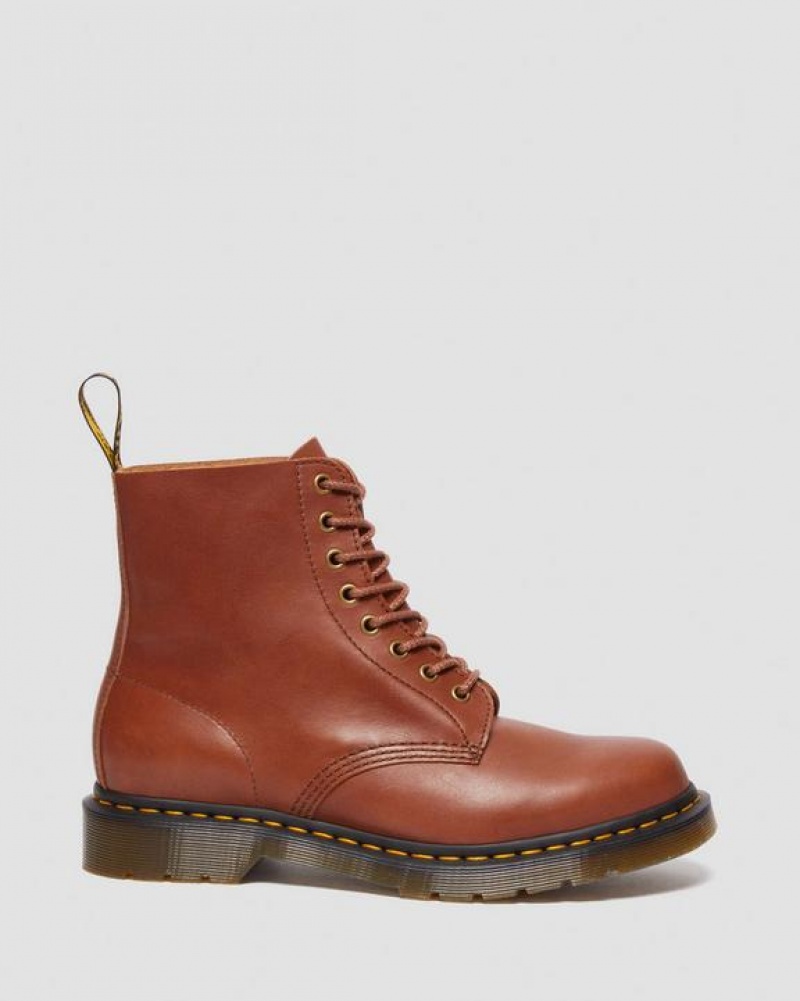 Men's Dr Martens 1460 Pascal Carrara Leather Lace Up Boots Brown | Australia_Dr67193