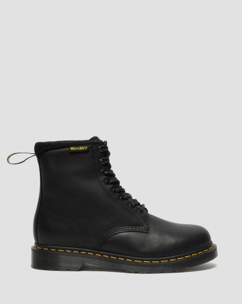 Men's Dr Martens 1460 Pascal Warmwair Leather Lace Up Boots Black | Australia_Dr97812