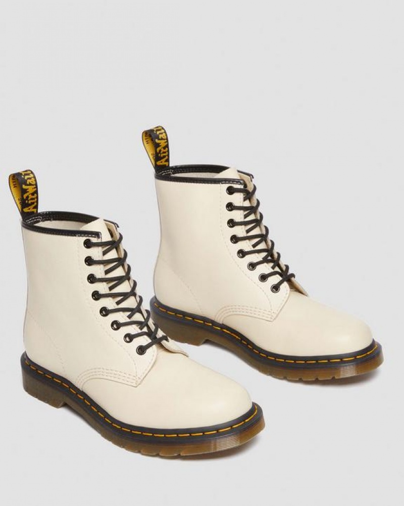 Men's Dr Martens 1460 Smooth Leather Lace Up Boots Beige | Australia_Dr47199