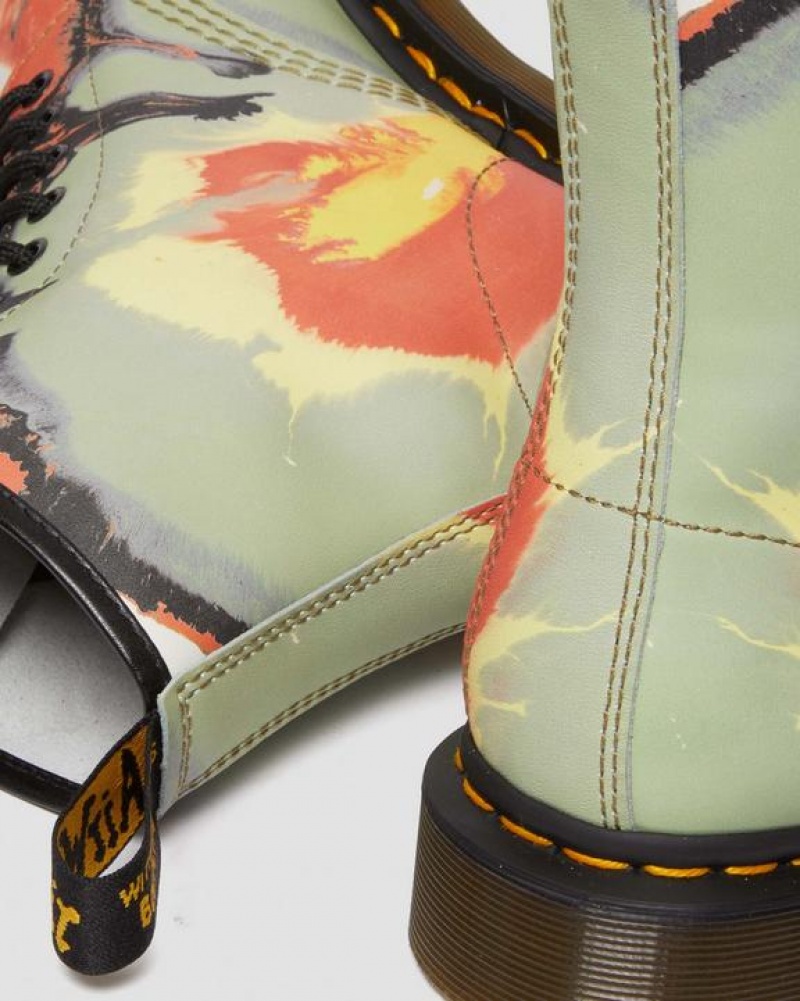 Men's Dr Martens 1460 Tate 'Volcanic Flare' Leather Lace Up Boots Multicolor | Australia_Dr17361