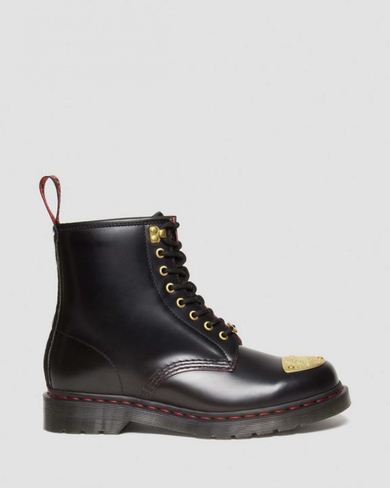 Men's Dr Martens 1460 Year of the Dragon Leather Lace Up Boots Black / Red | Australia_Dr28756