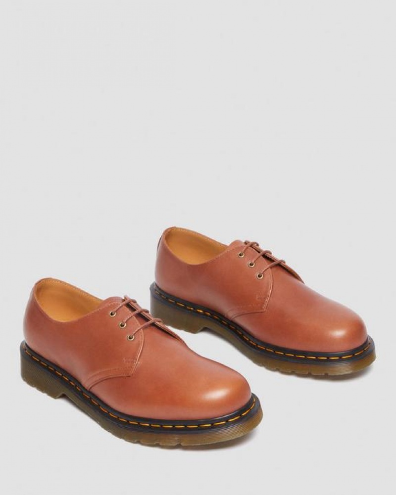 Men's Dr Martens 1461 Carrara Leather Oxford Shoes Brown | Australia_Dr57491