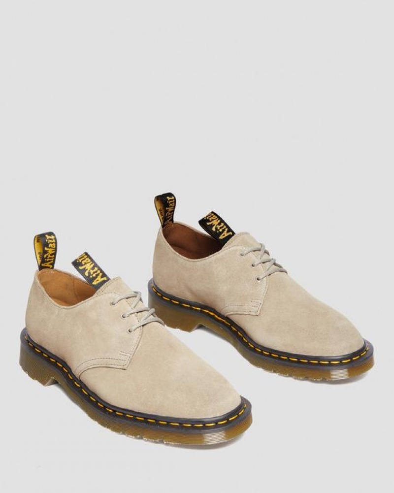 Men's Dr Martens 1461 Engineered Garments Suede Oxford Shoes Beige | Australia_Dr89980