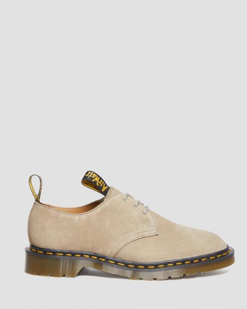 Men's Dr Martens 1461 Engineered Garments Suede Oxford Shoes Beige | Australia_Dr89980