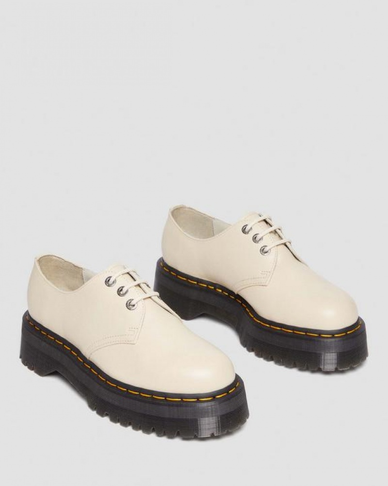 Men's Dr Martens 1461 II Pisa Leather Shoes Beige | Australia_Dr98041