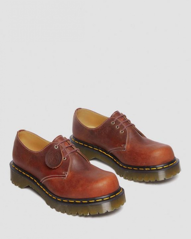 Men's Dr Martens 1461 Made in England Heritage Leather Oxford Shoes Brown | Australia_Dr91124