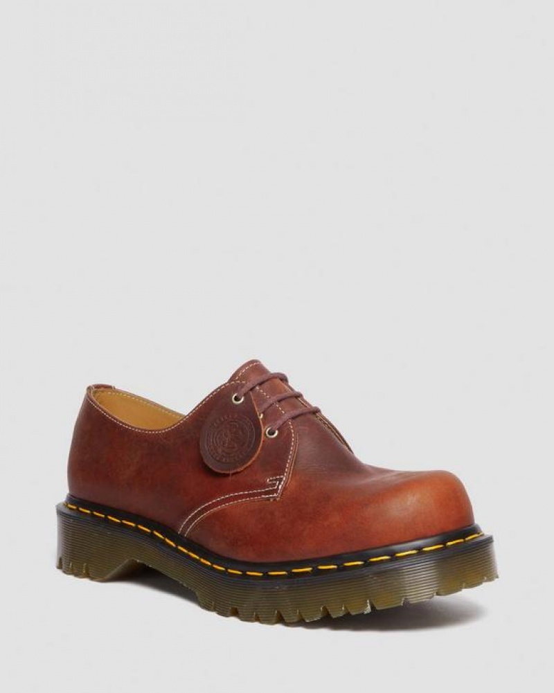 Men\'s Dr Martens 1461 Made in England Heritage Leather Oxford Shoes Brown | Australia_Dr91124